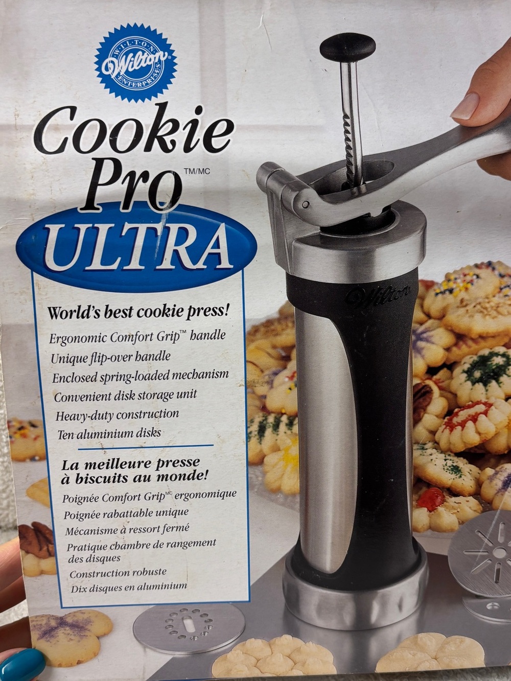 Vintage Cookie Pro Ultra Cookie Press 2002 with Metal Disks